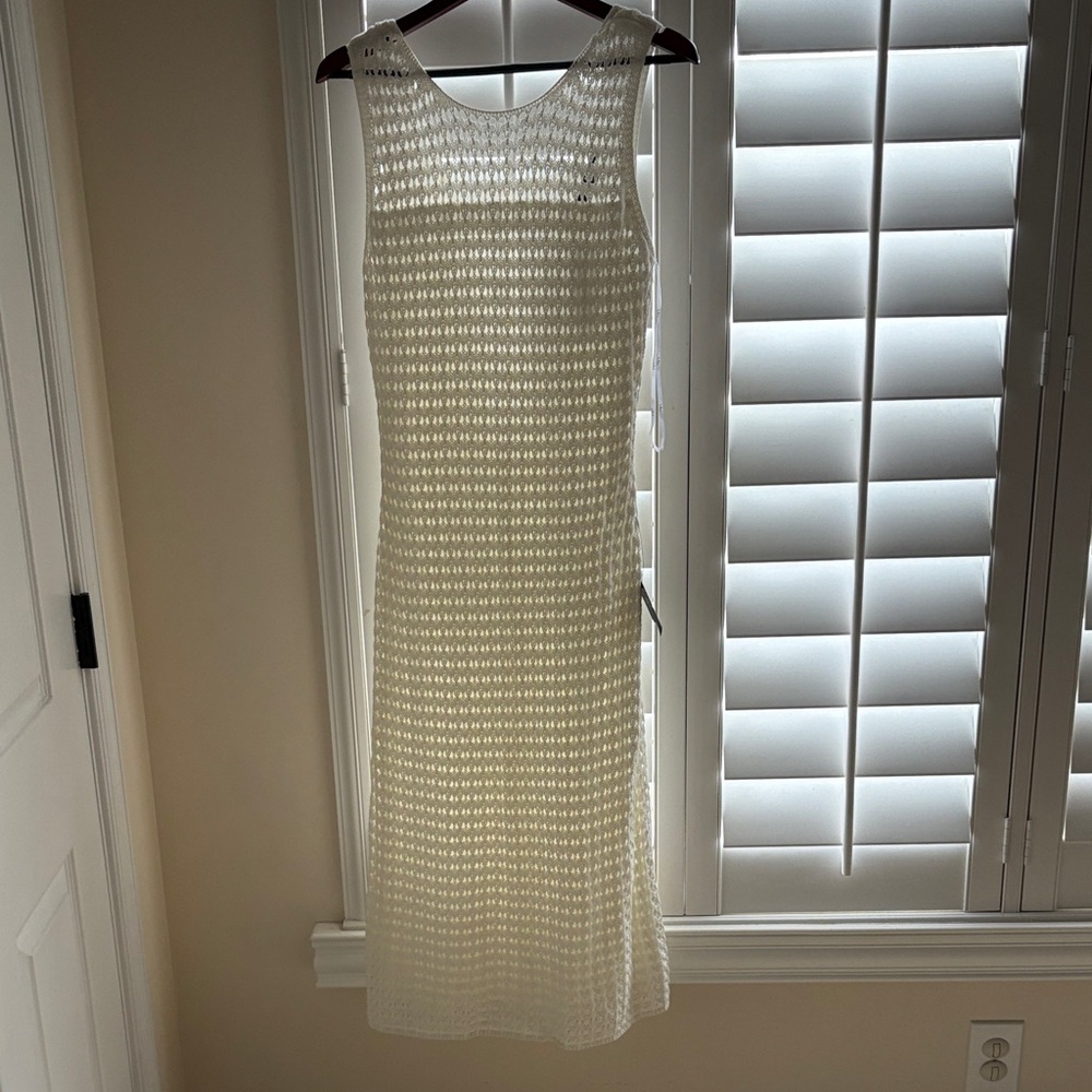 Lulu's Cream Crochet Maxi Dress